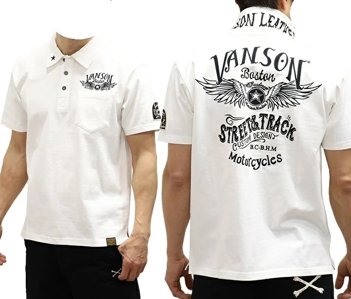 VANSONポロシャツ VANSON バンソン ポロシャツ 半袖 メンズ ウィングスター 復刻モデル