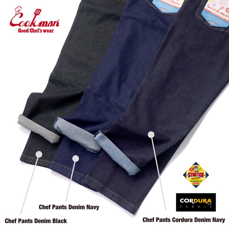 COOKMAN/クックマン Long Chef Pants シェフパンツ「Cordura Denim 