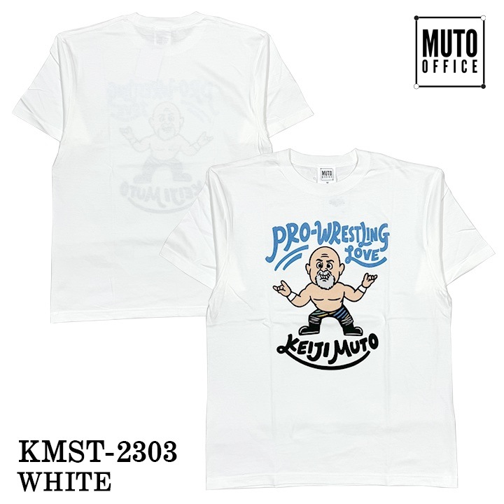 武藤敬司 半袖Tシャツ 半袖 カラー：ホワイト or ミックス