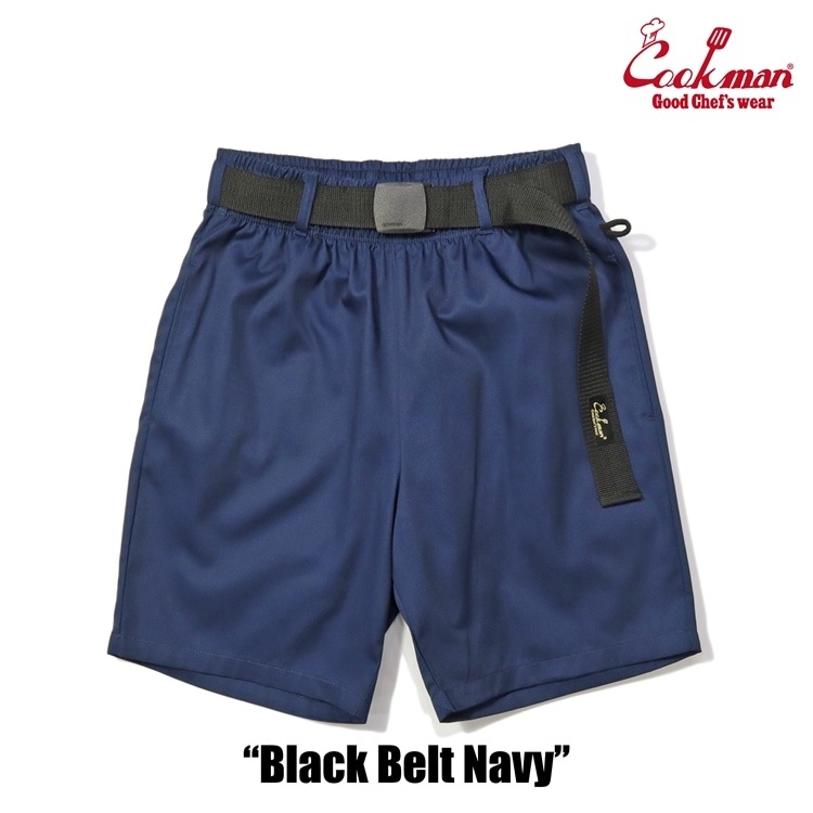 COOKMAN/クックマン Chef Pants Short シェフパンツ「Black Belt Navy