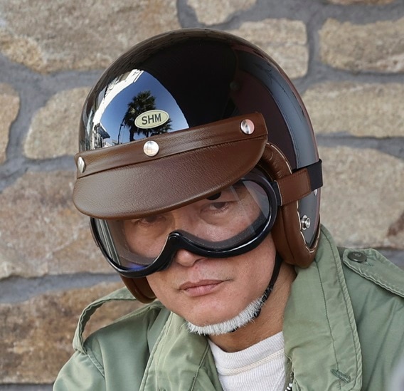 SHM HORSE LEATHER VISOR │ ブラック or ブラウン │茶芯レザー