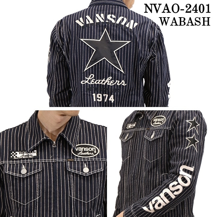 VANSON バンソン ロゴ刺繍 オーバーオール つなぎ メンズ ワンスター 3