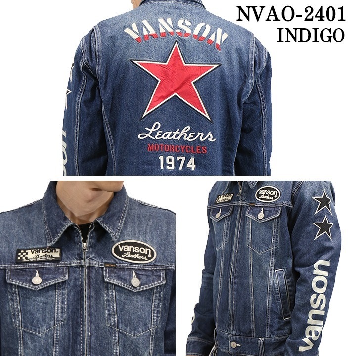 VANSON バンソン ロゴ刺繍 オーバーオール つなぎ メンズ ワンスター 3