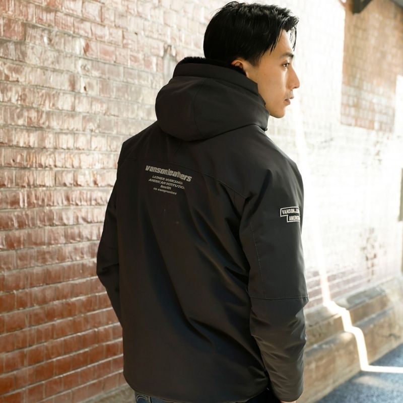 ★特価 VANSON SVS2403S ジャケット 防風撥水 2XLサイズ VANSON 【在庫限り】バンソン SVS2403S ナイロンMA-1ジャケット バイク