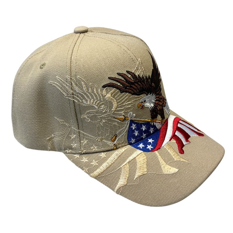 AMERICAN USA EAGLE キャップ カーキ 帽子 アメリカン イーグル ワシ