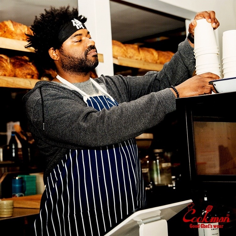 COOKMAN クックマン ロングエプロン Long Apron（ユニセックス）Stripe