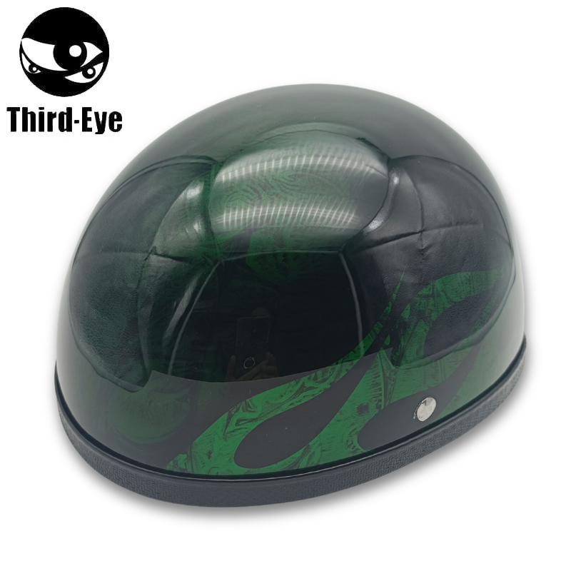 ★雅★ Third-Eye サードアイ ヘルメット 半帽半キャップ 装飾用 1点限り】Third-Eye 装飾用 カスタムペイント ハーフヘルメット