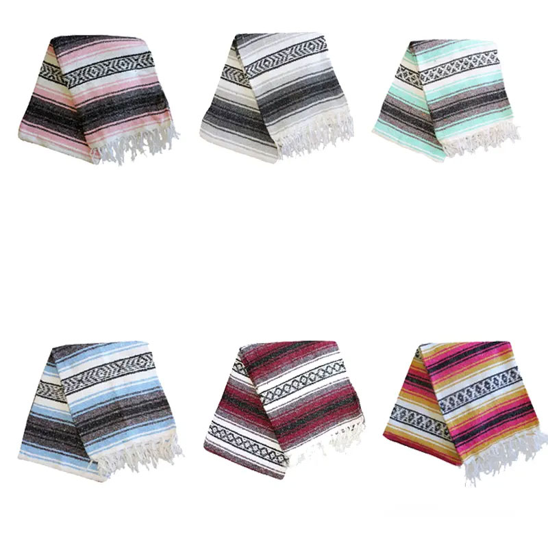 Mexican Falsa Blanket メキシカン ブランケット ヨガ アウトドア ビーチ キャンプ 130x170cm インテリア