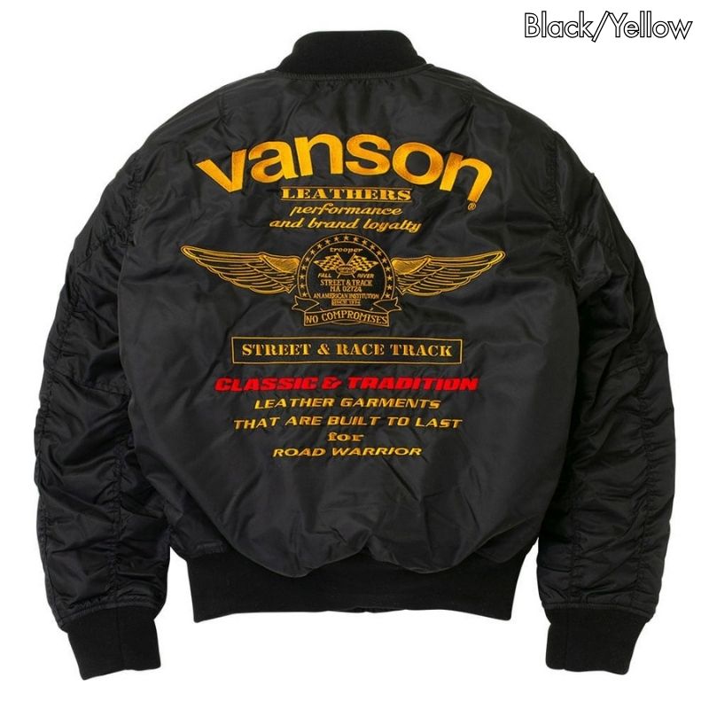 VANSON / バンソン MA-1ジャケット 秋冬モデル ネックウォーマー付 透