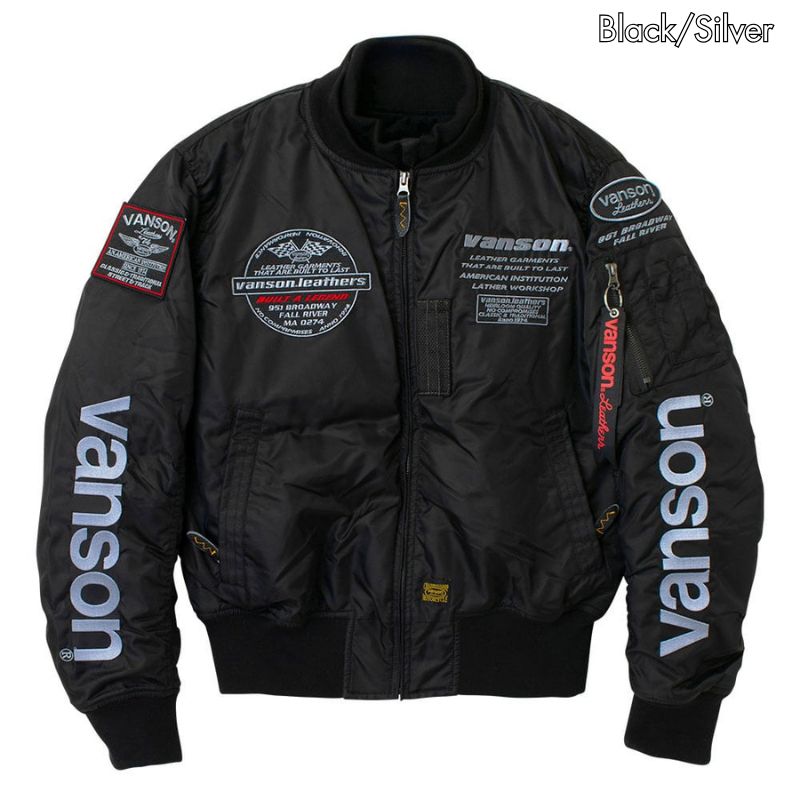 VANSON / バンソン MA-1ジャケット 秋冬モデル ネックウォーマー付 透