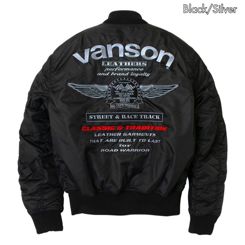 VANSON / バンソン MA-1ジャケット 秋冬モデル ネックウォーマー付 透