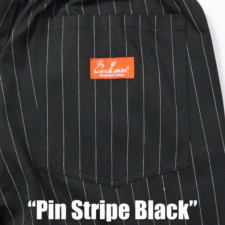COOKMAN/クックマン Long Chef Pants シェフパンツ「Pin Stripe Black 
