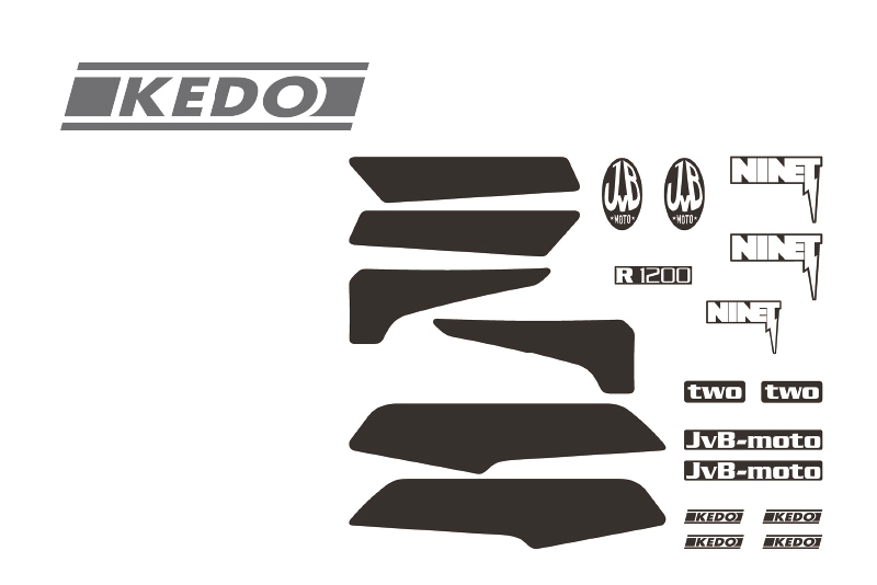 KEDO/JvB Moto レーサーデカールセットキット BMW R nineT Racer
