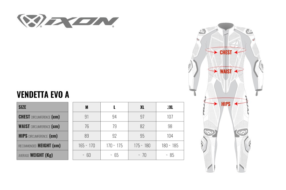 IXON (イクソン) レーシングスーツVENDETTA EVO A (BK/ANTHRACITE/YLW