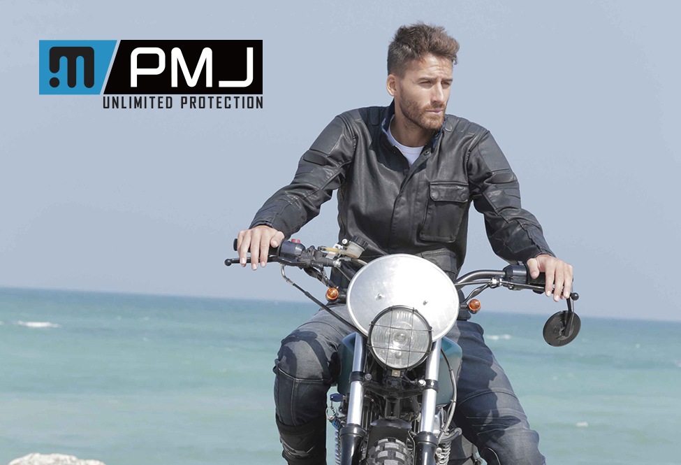 PMJ デニムジャケット プロモジーンズ　バイク用　アウター PMJ (プロモジーンズ) イノベーティブジャケット District ブラック