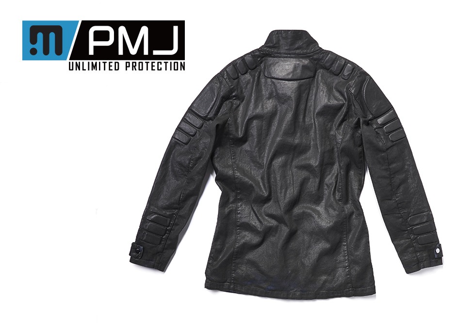 PMJ デニムジャケット プロモジーンズ　バイク用　アウター PMJ (プロモジーンズ) イノベーティブジャケット District ブラック