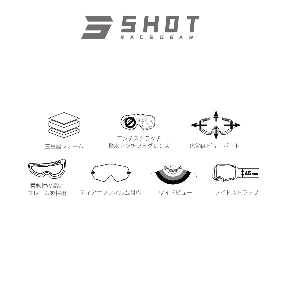 SHOT RACE GEAR / �������� CORE(����) �ѡ��ץ�/�ޥå�