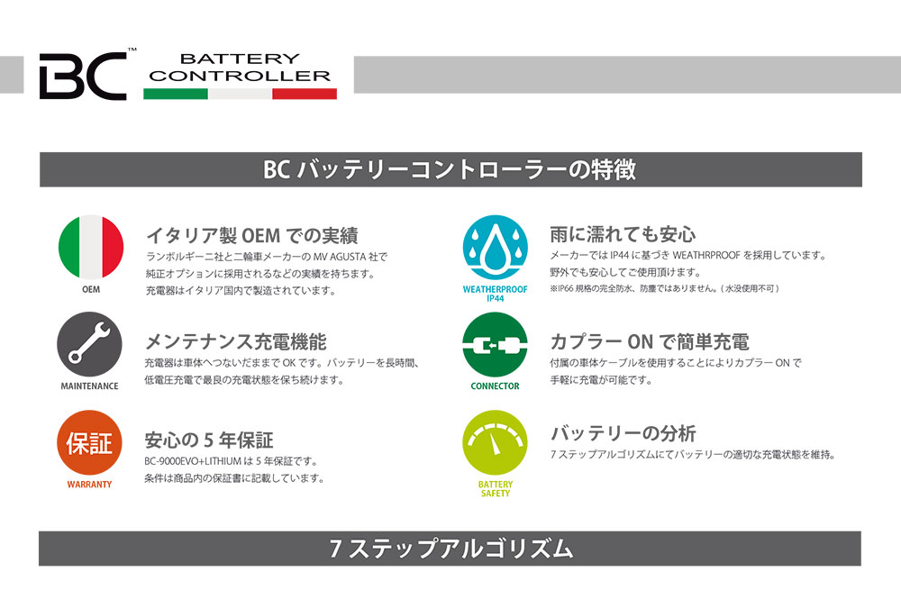 BC�Хåƥ꡼��BC 9000 EVO+LITHIUM��12V�ѡ˥Хåƥ꡼���㡼���㡼���ƥ������ʥХ��������Ѽ��ѡ�