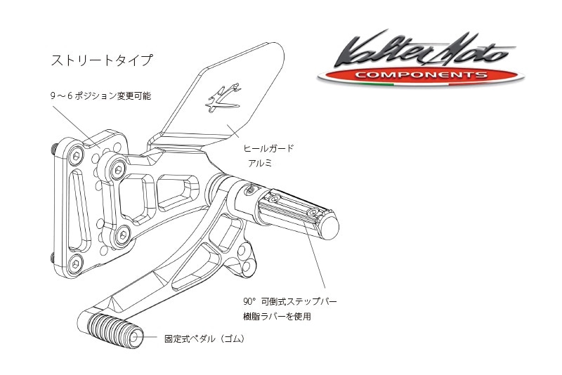 Valter Moto (バルターモト) バックステップ ストリートタイプ SUZUKI