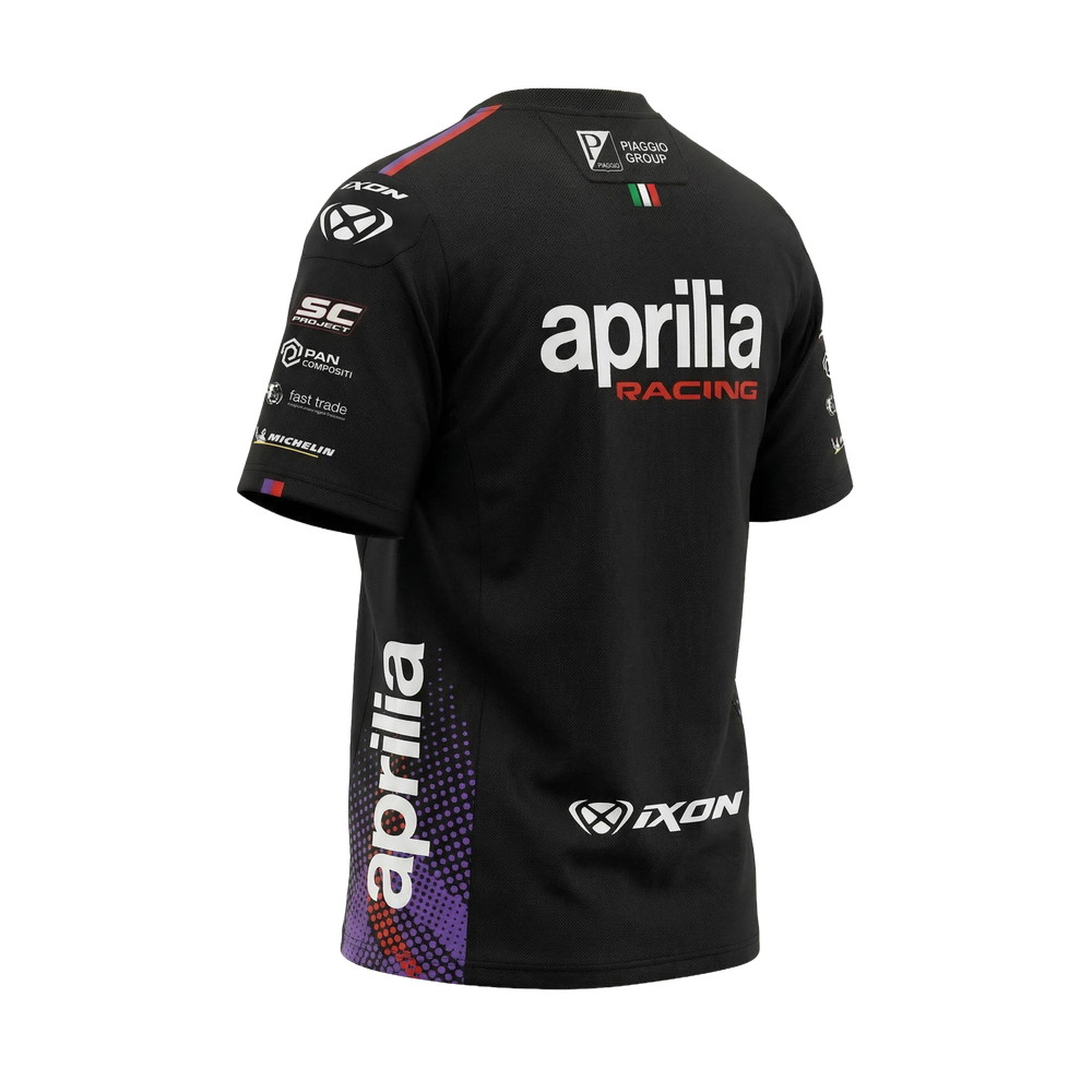 IXON(イクソン) Aprilia Racing 公式グッズ 【チームTシャツ】 BLACK