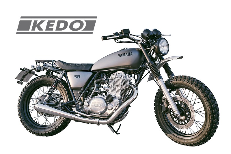 KEDO　ソロシート　SR400/500 KEDO ケドー クラシックレーサー ソロシート 白パイピング