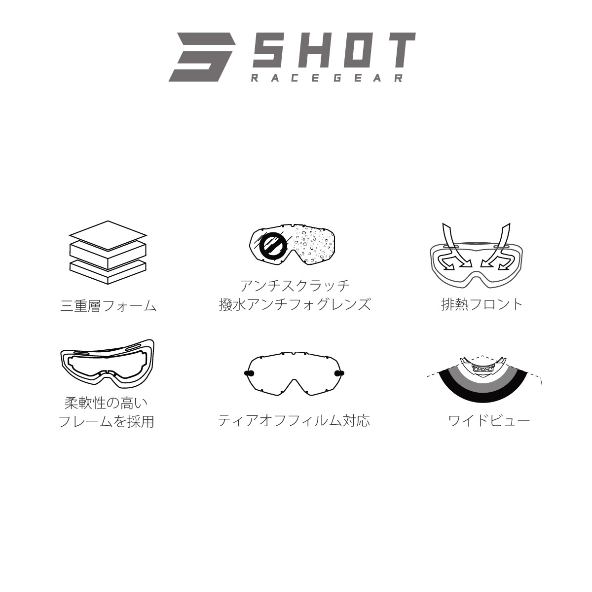 SHOT RACE GEAR / ゴーグル IRIS2.0 (アイリス2.0) カモ | SHOT RACE