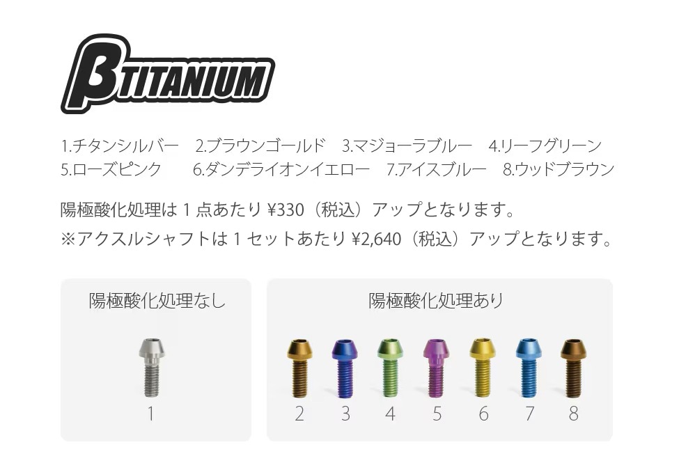 β-TITANIUM (ベータチタニウム) スルーアクスル 1本 12x142 P1.5