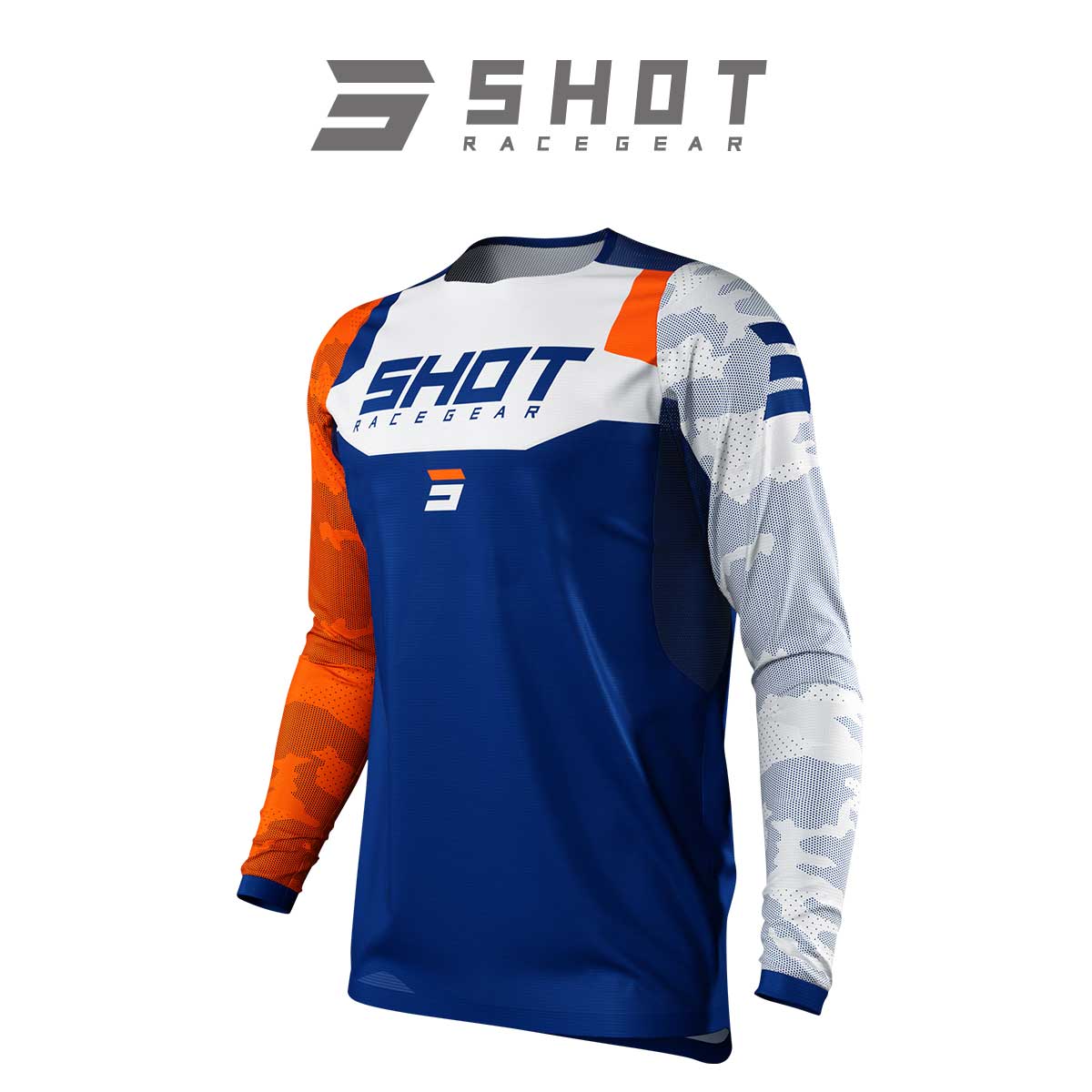 【セール40％OFF】SHOT RACE GEAR / ジャージ CONTACT CAMO(コンタクト カモ) オレンジ SHOT RACE GEAR /ショットレースギア（オフロード