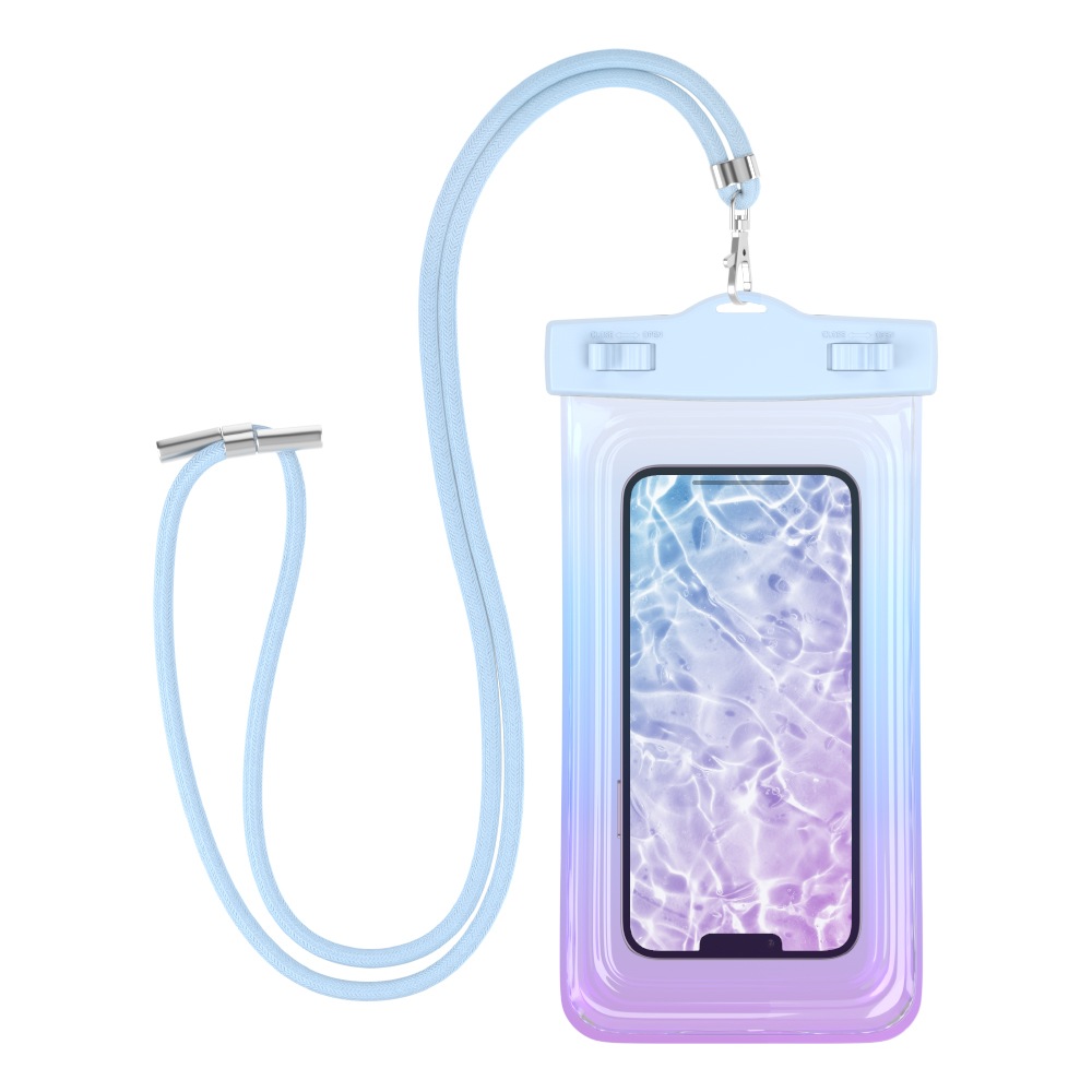 ケースにいれたまま写真撮影や通話ができる グラデーション防水ケース(MOT-WPCGD)