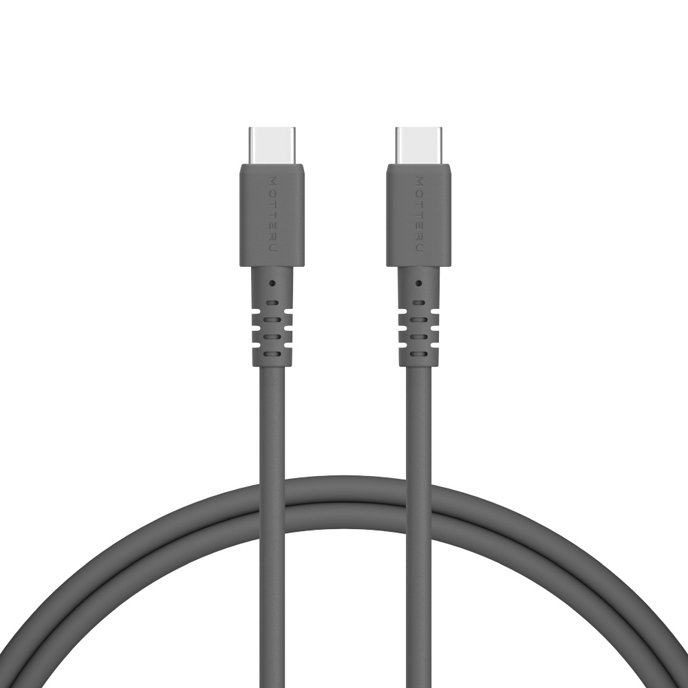 しなやかで絡まない 240W対応 USB-C to USB-C シリコンケーブル 急速充電 データ転送 iPhone Air 17 17Pro 16 15 1m/2m カラバリ全8色 2年保証(MOT-SCB240CCG)