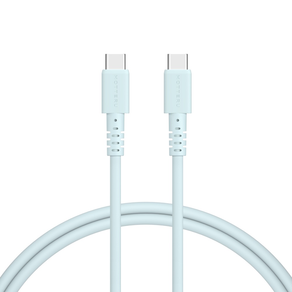 しなやかで絡まない 240W対応 USB-C to USB-C シリコンケーブル 急速充電 データ転送 iPhone Air 17 17Pro 16 15 1m/2m カラバリ全8色 2年保証(MOT-SCB240CCG)