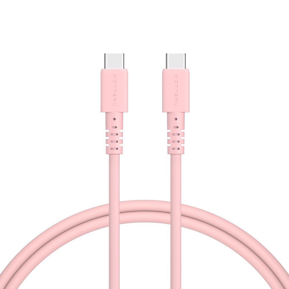 しなやかで絡まない 240W対応 USB-C to USB-C シリコンケーブル 急速充電 データ転送 iPhone Air 17 17Pro 16 15 1m/2m カラバリ全8色 2年保証(MOT-SCB240CCG)