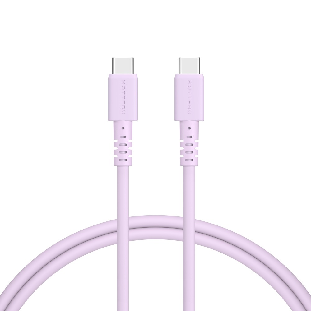 しなやかで絡まない 240W対応 USB-C to USB-C シリコンケーブル 急速充電 データ転送 iPhone Air 17 17Pro 16 15 1m/2m カラバリ全8色 2年保証(MOT-SCB240CCG)