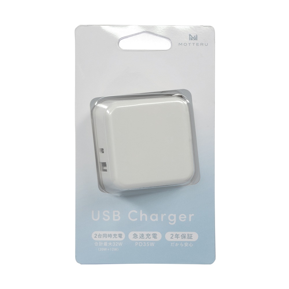 ACŴ PD35W USB-C 1ݡUSB-A 1ݡ ޤꤿ߼ץ饰 ® PSEŬ iPhone Air 17 17Pro 16 15 7 2ǯݾ(MOT-ACPD35WU1)