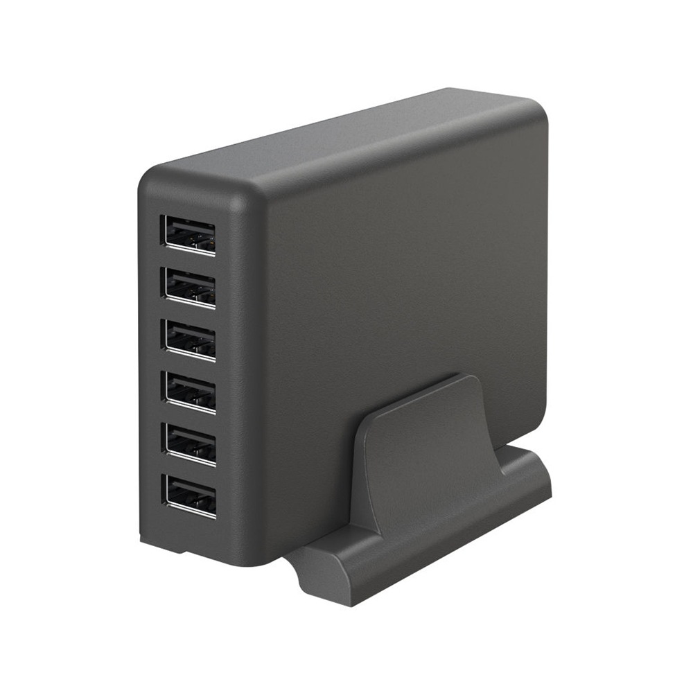 1台でスマホやタブレットなど6台同時充電 USB Type-A×6ポート AC充電器60W 2年保証(MOT-AC60U6)