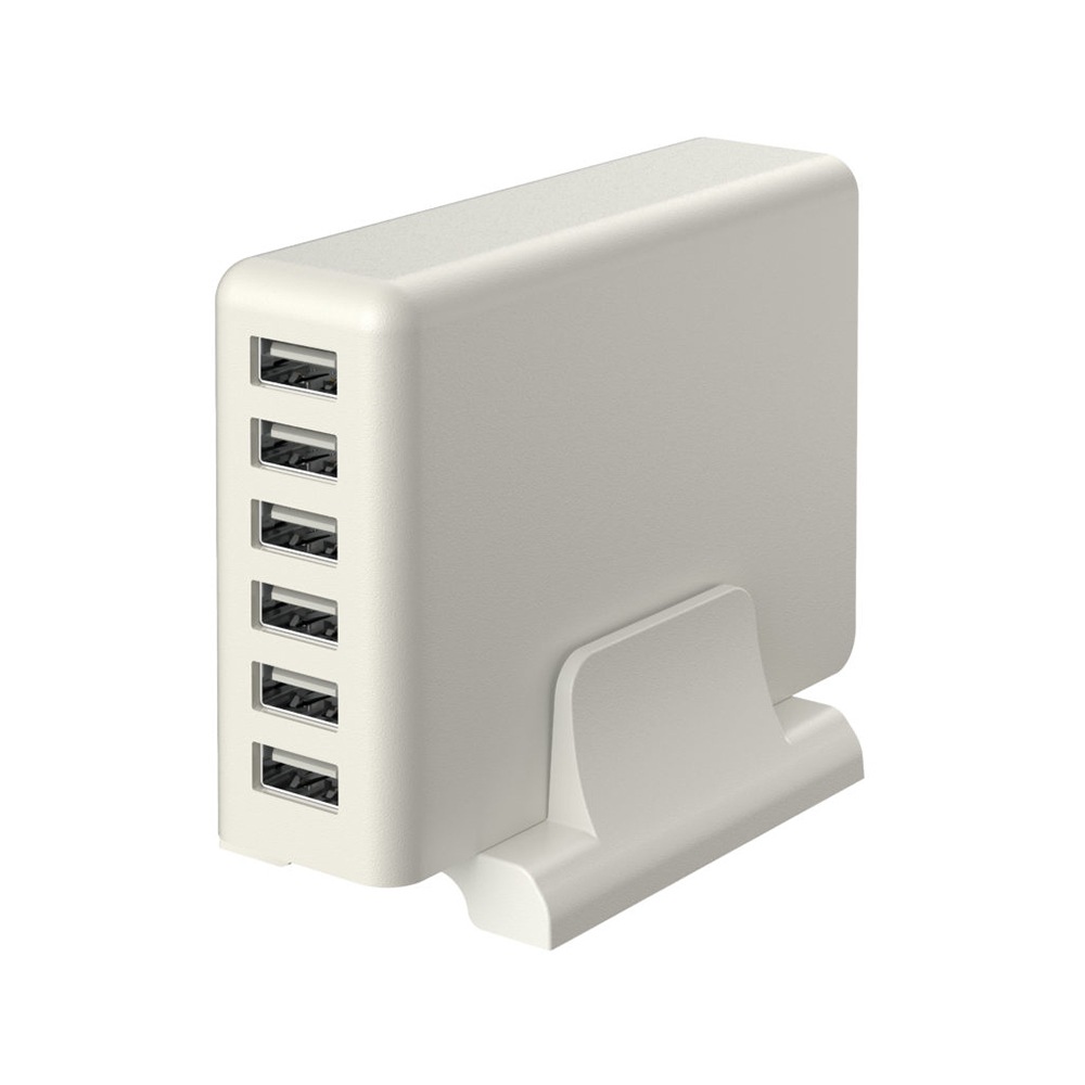 1台でスマホやタブレットなど6台同時充電 USB Type-A×6ポート AC充電