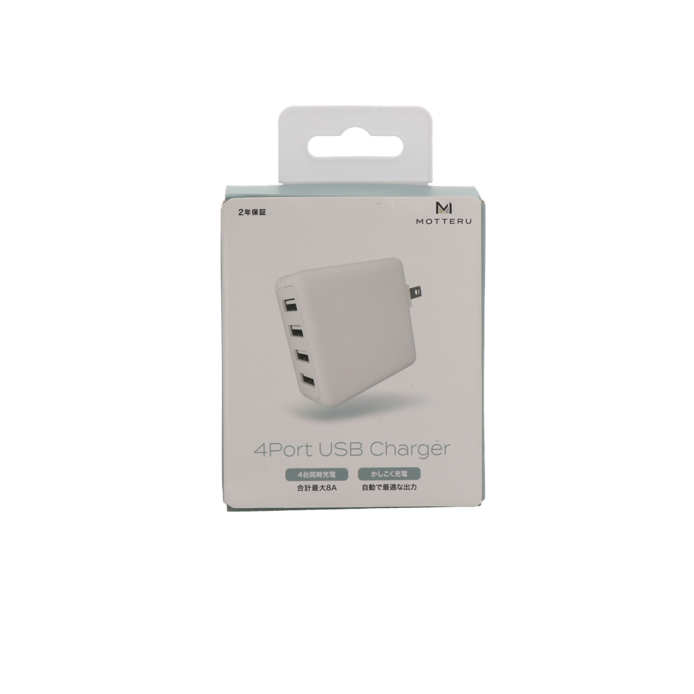 ����ǥ��ޡ��ȥե���䥿�֥�åȤʤɣ���Ʊ������ USB Type-A��4�ݡ��� AC���Ŵ� ��ǯ�ݾڡ�MOT-AC8U4��