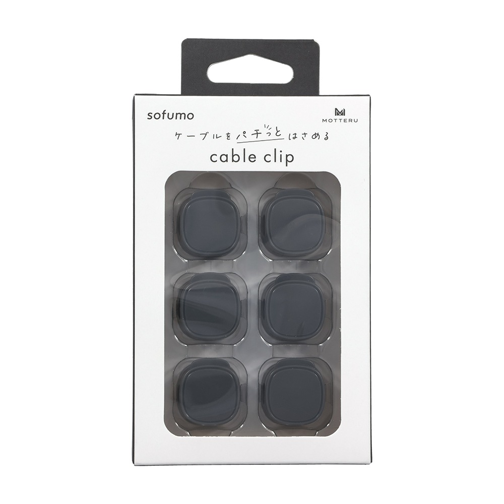 sofumo マグネット ケーブルクリップ 6個セット 整理整頓 磁石 両面シール 跡が残らない 全7色(MOT-CBCLIP06)