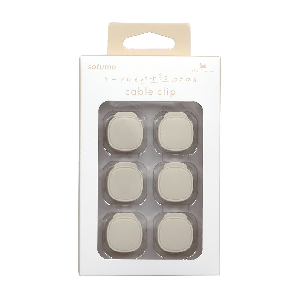 sofumo マグネット ケーブルクリップ 6個セット 整理整頓 磁石 両面シール 跡が残らない 全7色(MOT-CBCLIP06)