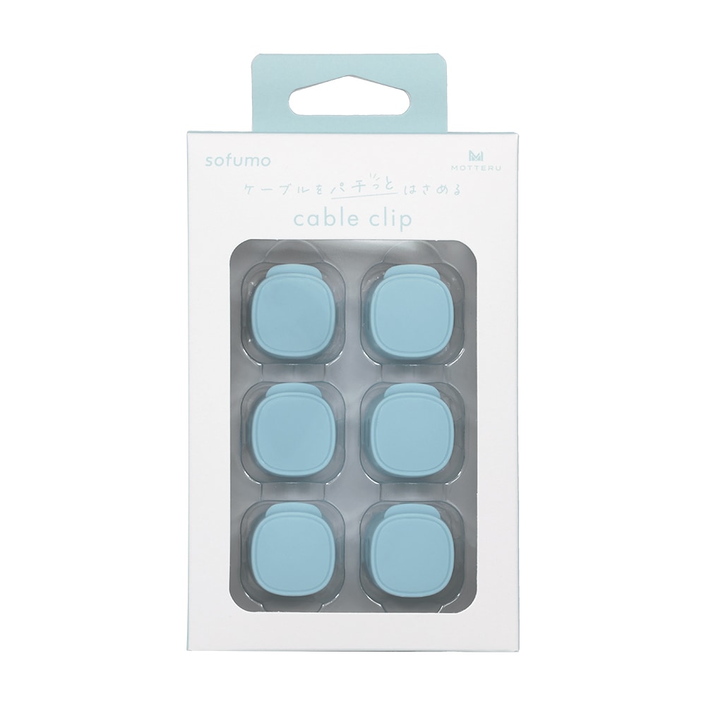 sofumo マグネット ケーブルクリップ 6個セット 整理整頓 磁石 両面シール 跡が残らない 全7色(MOT-CBCLIP06)