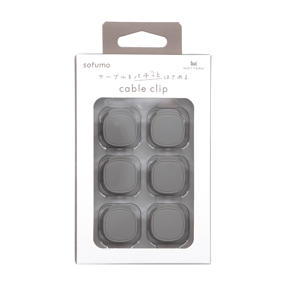 sofumo マグネット ケーブルクリップ 6個セット 整理整頓 磁石 両面シール 跡が残らない 全7色(MOT-CBCLIP06)