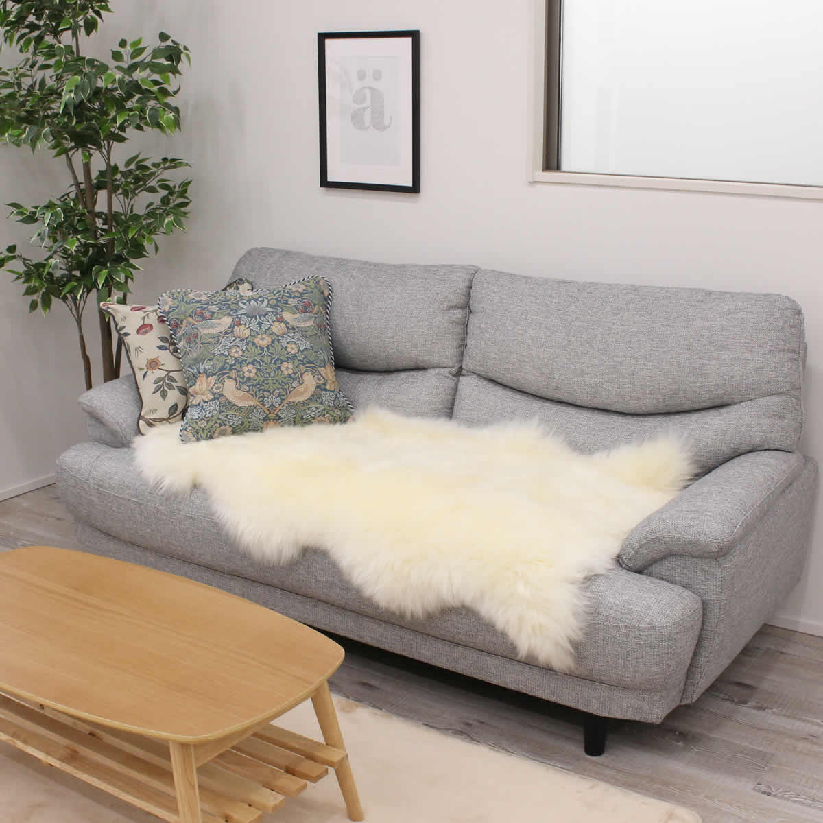 高級ムートンフリースラグ 約1.5匹サイズ 2枚セット ムートンズ