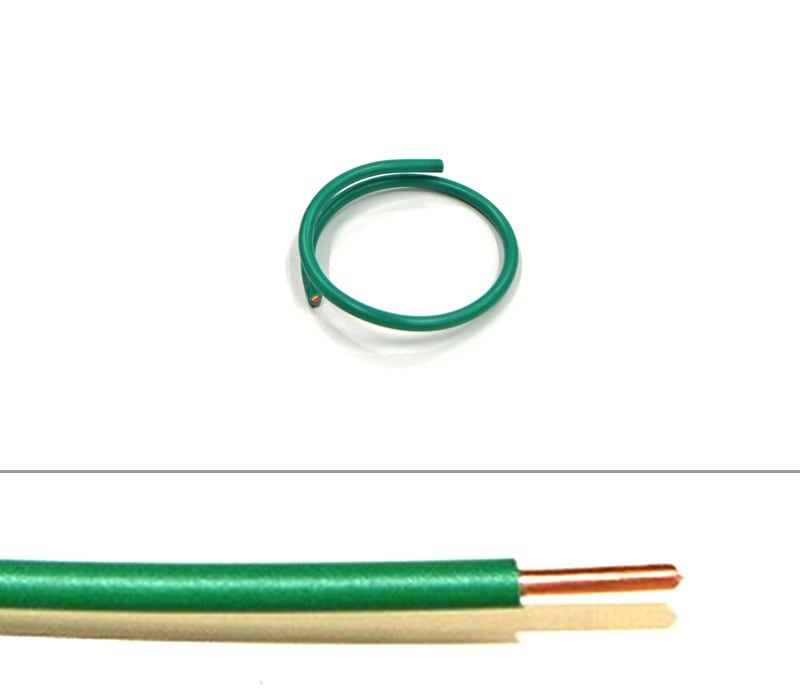 IV 緑 2.0mm 単線 | 長さ200mm〔1D-7〕 | 電気工事士技能試験セット