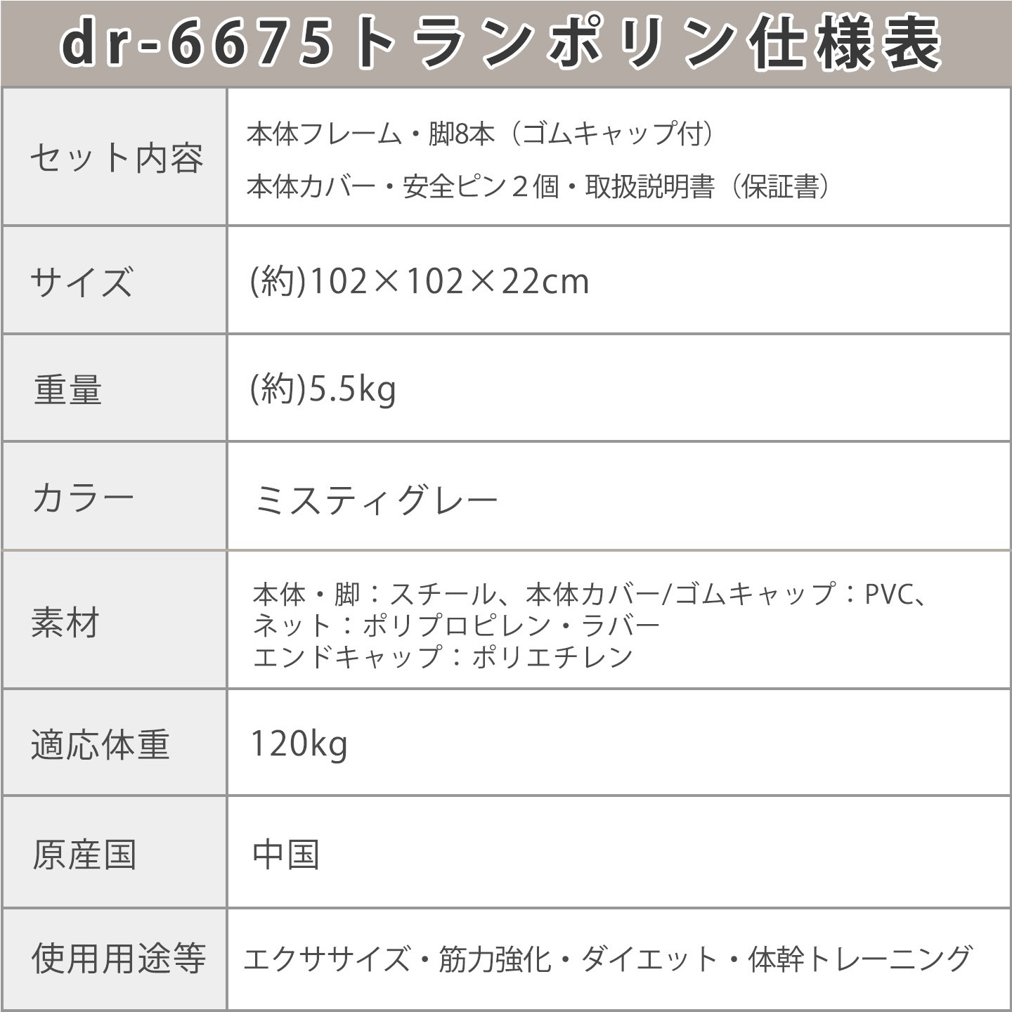 エアロライフ ホームジャンピングL トランポリン【DR-6675】