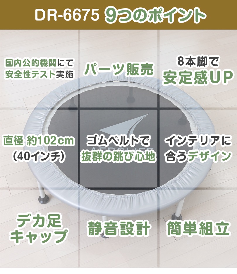 エアロライフ ホームジャンピングL トランポリン【DR-6675】