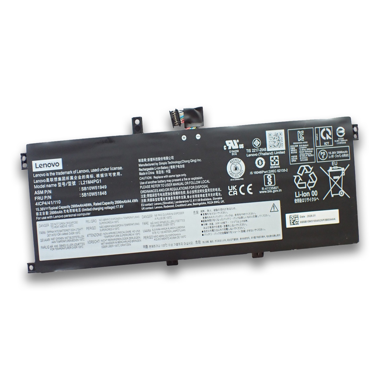 Lenovo ��Υ� ThinkPad L13 Gen 3 Gen 4 / L13 Yoga Gen 3 Gen 4 / S2 Gen 7 / S2 Yoga Gen 7 ���� ������¢�Хåƥ꡼ L21M4PG1 L21D4PG1 L21L4PG1 L21C4PG1