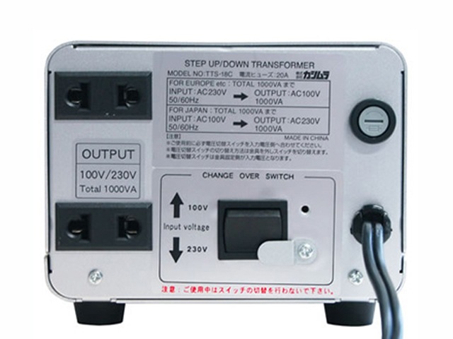 カシムラ 海外国内用大型変圧器 220-240V/1000VA WT-12EJ(EX