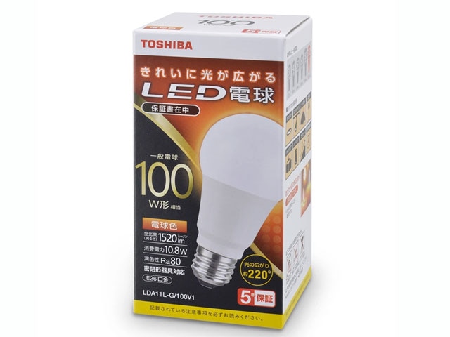 TOSHIBA  ŵLED E26 100W ŵ忧 LDA11L-G/100V1