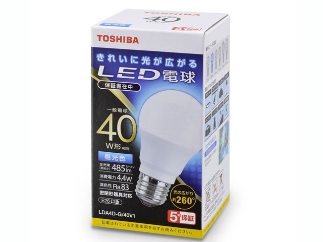 TOSHIBA  ŵLED E26 40W  LDA4D-G/40V1