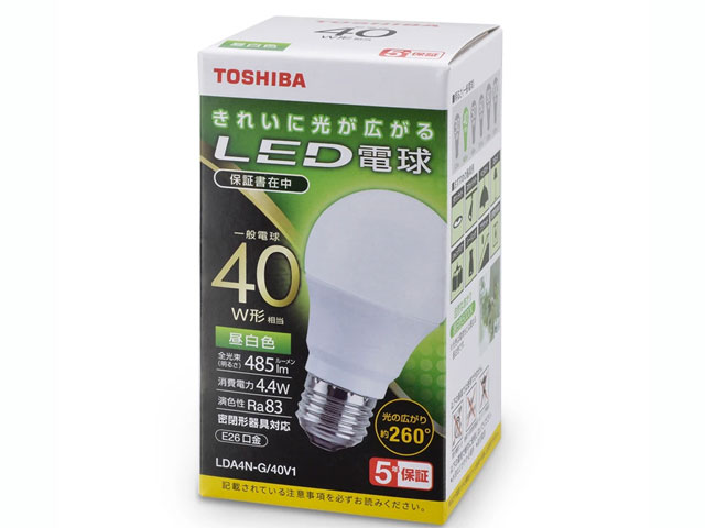 TOSHIBA  ŵLED E26 40W  LDA4N-G/40V1